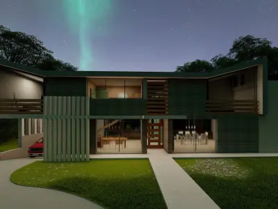 Casa Scene-villa-modern house 3D model 72