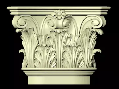 carved pilaster 3D model 12