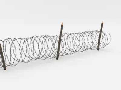 Barb Wire Obstacle 3D model