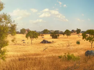 Savannah Environment 3D model