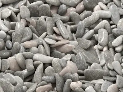 Pebble low n7 form rentangle 3D model