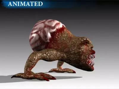 Brain Monster Low-poly 3D model