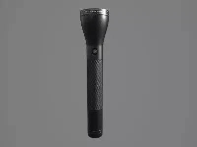 Flashlight Low-poly 3D model 10