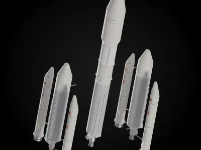 Ariane 543C rocket 3D model
