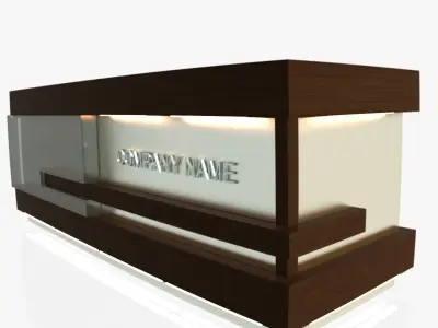 Reception Desk 1 Free 3D model