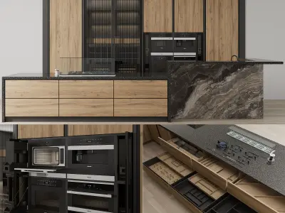 kitchen plus cabinet Collection 3D Model Pack