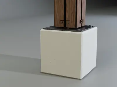 Concrete designed Lamp - Type 3A short 3D model