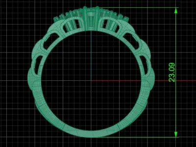 Jewelry ring 444 3D print model