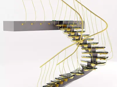 contemporary staircase 3D model