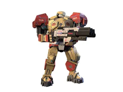 Battle Mech  Low-poly 3D model purchase