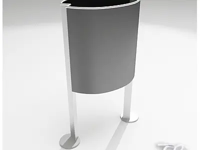 Street Trash Bin 3D model