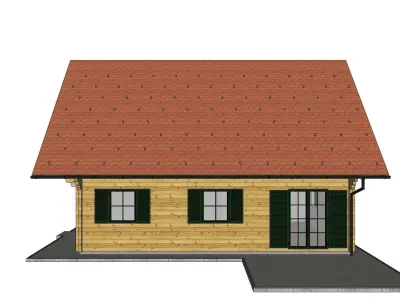 Wooden House 1  3D model