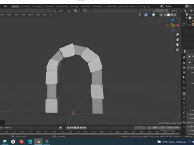 Low poly portal to the magic world Low-poly 3D model