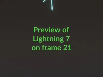 Animated Lightning v7 Low-poly 3D model