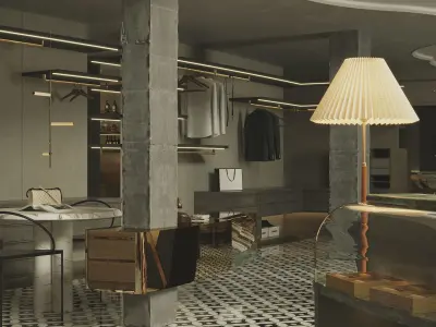 clothing store interior  3D model