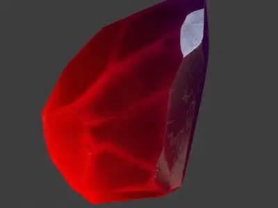 crystal cube Low-poly 3D model