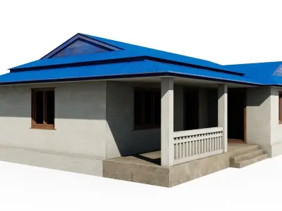 Sturdy House Low-poly 3D model