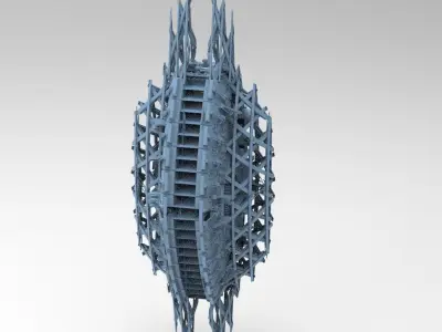 Matrix inspired machine tower 1  3D model