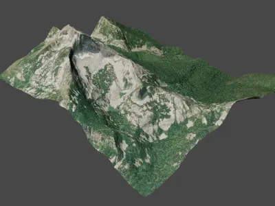 Mountain Valley Landscape  3D model