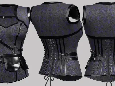 Corset v3 Low-poly 3D model