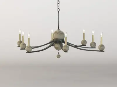 Troy F6339 Tallulah Rust Chandelier 3D model