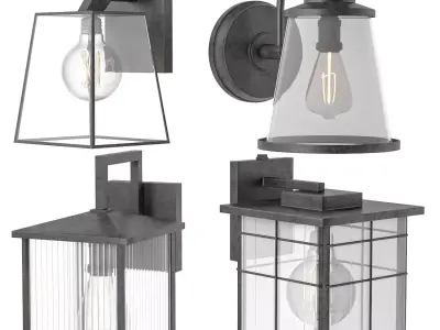 Industrial Lighting Set 3 3D model