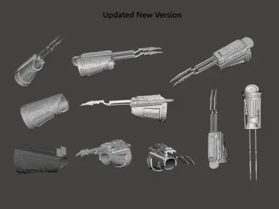 Predator 1987 Full Right Gauntlet with Wristblades 3D print model