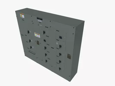 Electrical switch box Low-poly 3D model