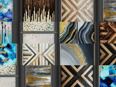 Collection of Picture Frames - 20 sets 3D Model Pack 21