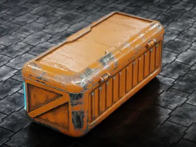 Scifi Crate Rectangular 3D model