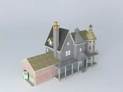 Villa with Garage Free 3D model