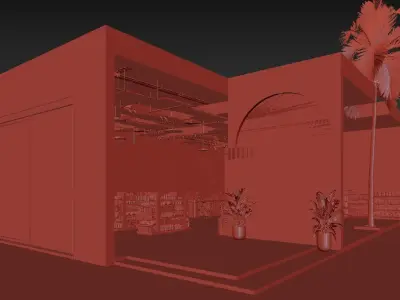 Realistic 3DModel  Modern Grocery Shop Detail Interior and Outer 3D model