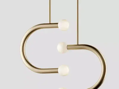 Double Pendant C Lights from Bower Studios 3D model