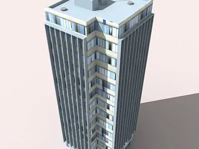 Tall Building 116 Low-poly 3D model