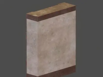 PBR Moist Wall Low Poly 3D Model Low-poly 3D model