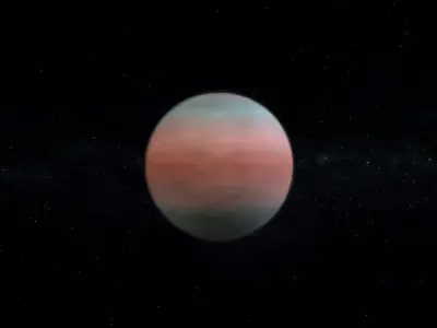 Gas Giant Alien Planet 02 Low-poly 3D model