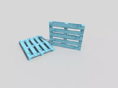 Wooden Pallet Low-poly 3D model