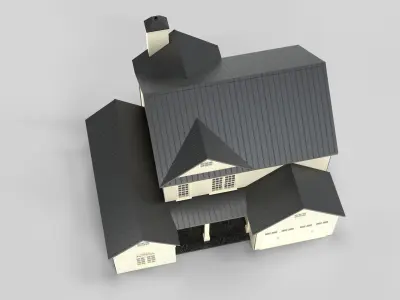 Cottage House Design 06T5 Low-poly 3D model