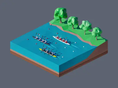land 21A Low-poly 3D model