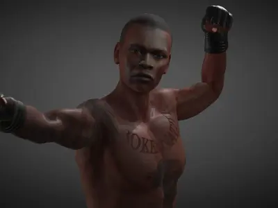 Israel Adesanya UFC 3D Model Low-poly 3D model