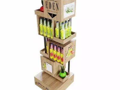 Floor Stand Product Display and Box Sleeve 3D model