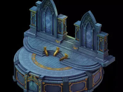 Moon City - Temple 01 3D model