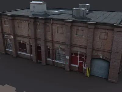 Old Factory Low Poly 127 3D model
