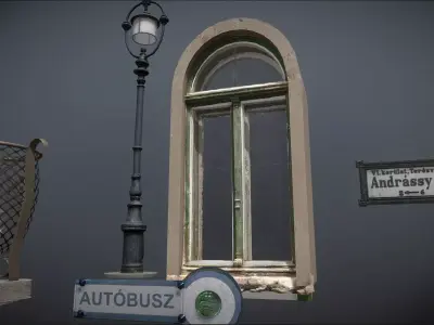 Random Budapest street props 3D model