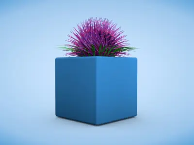 Exotic Pot Plant Low-poly 3D model