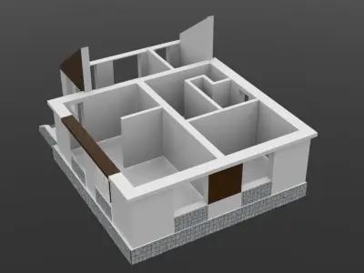 Cottage house 3D model buy