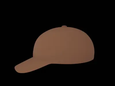 Brown Cap Free low-poly 3D model