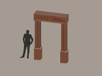 Door Frame Low-poly 3D model