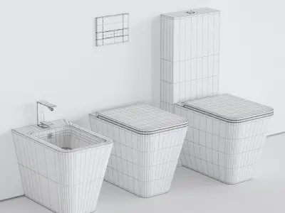 Alice Ceramica Hide WC Low-poly 3D model