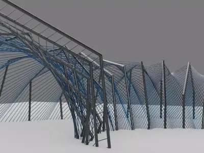 Twisted pipe 3D model